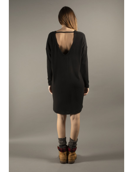 Robe courte LION en maille noire