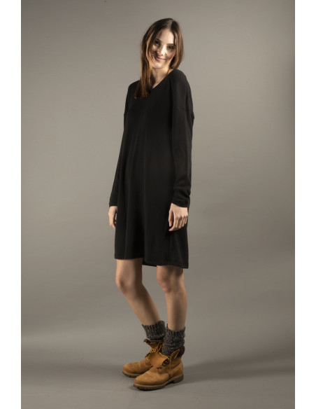 Robe courte LION en maille noire