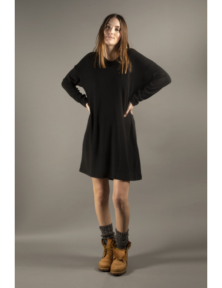 Robe courte LION en maille noire