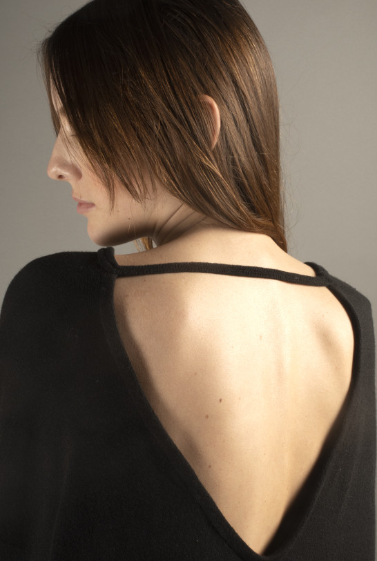 Robe courte LION en maille noire