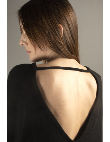 Robe courte LION en maille noire