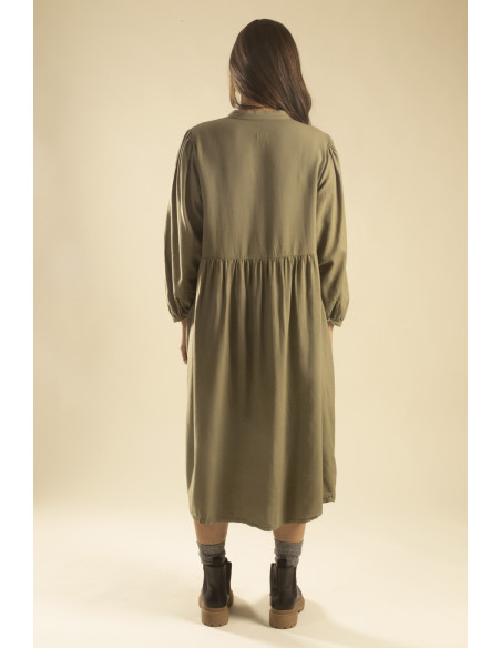 Robe chemise kaki LAKE